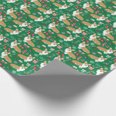 kerstcadeautje met Corgi Gift Cadeaupapier (Hoek)