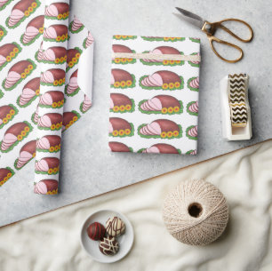 kerstcadeautje met damesbroodje Paasholiday Foodie Cadeaupapier