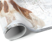 kerstcadeautje met een Bernard-hond Cadeaupapier (Rol Hoek)