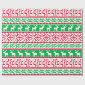 kerstcadeautje met een Ugly sweater Cadeaupapier (Vlak)