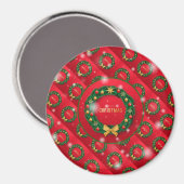 kerstcadeautje met feestdagen magneet (Voorkant / Achterkant)