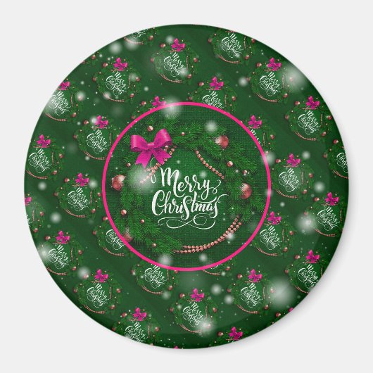 kerstcadeautje met feestdagen magneet (Voorkant)