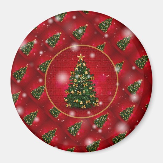 kerstcadeautje met feestdagen magneet (Voorkant)