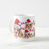 kerstcadeautje met Hondenliefhebber kerstmis met  Koffiemok (Voorkant links)