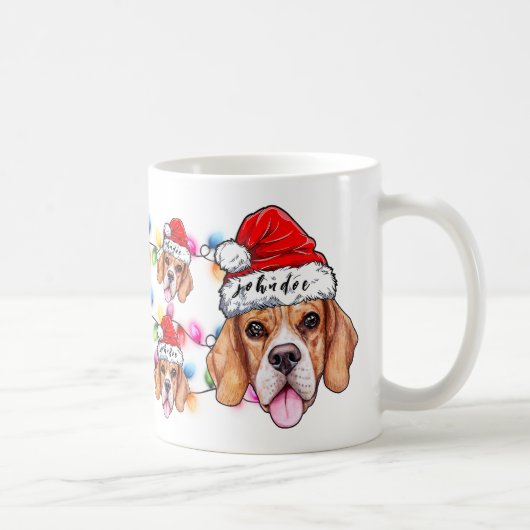 kerstcadeautje met Hondenliefhebber kerstmis met  Koffiemok (Rechts)