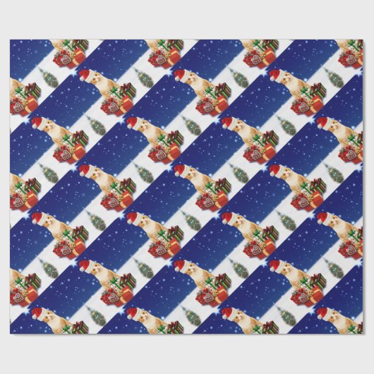 kerstcadeautje met kerstcadeau cadeaupapier (Vlak)