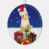 kerstcadeautje met kerstcadeau keramisch ornament (Links)