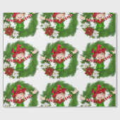 kerstcadeautje met kerstcadeaus cadeaupapier (Vlak)