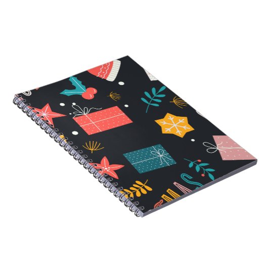kerstcadeautje met kerstthema's Seizoen Gift Cute Notitieboek (Rechterzijde)