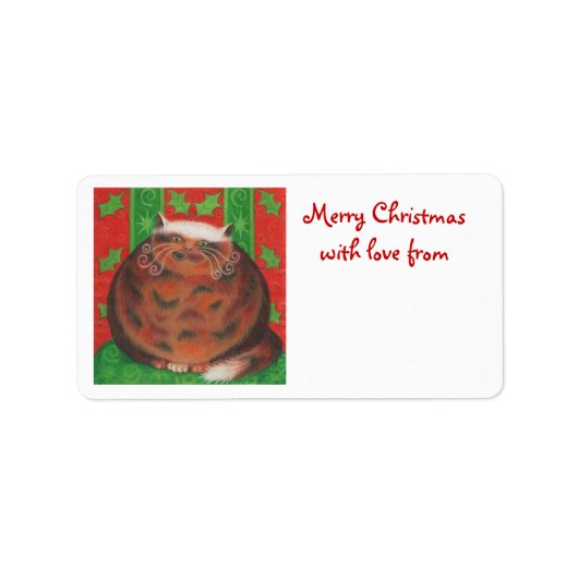 kerstcadeautje "met liefde uit" label wit (Voorkant)