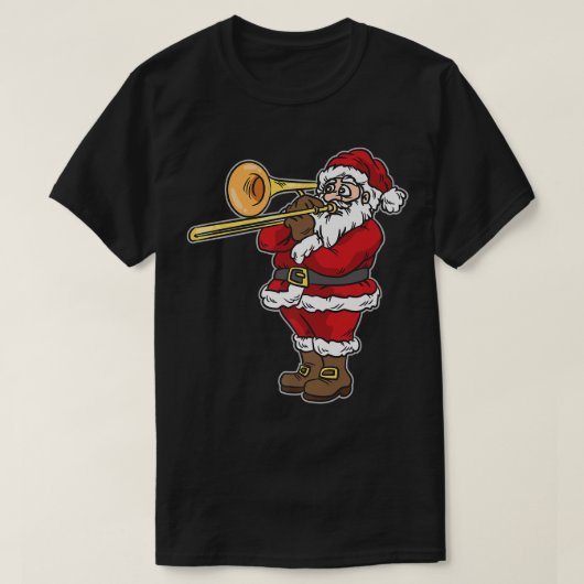 kerstcadeautje met trombone t-shirt (Design voorkant)