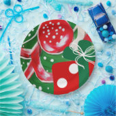 kerstcadeautje papieren bordje (Feest)