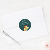 kerstcadeautje ronde sticker (Envelop)