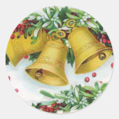 kerstcadeautje ronde sticker (Voorkant)