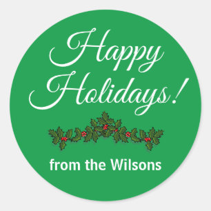 kerstcadeautje ronde sticker