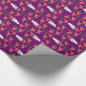 kerstcadeautje: Santas, Holly, Ho, ho, ho Cadeaupapier (Hoek)