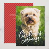 kerstcadeautje schattige feestkaartje feestdagenkaart (Voorkant / Achterkant)