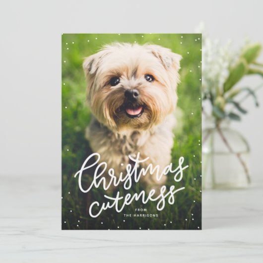 kerstcadeautje schattige feestkaartje feestdagenkaart (Staand voorkant)