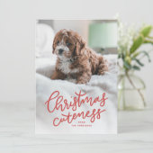 kerstcadeautje schattige feestkaartje feestdagenkaart (Staand voorkant)