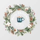kerstcadeautje Snowflake Holiday Koffee Winkeldeco Raamsticker (Vel)