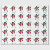 kerstcadeautje / Snowman Cadeaupapier (Vlak)
