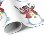 kerstcadeautje / Snowman Cadeaupapier (Rol Hoek)