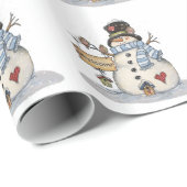 kerstcadeautje / Snowman Cadeaupapier (Rol Hoek)