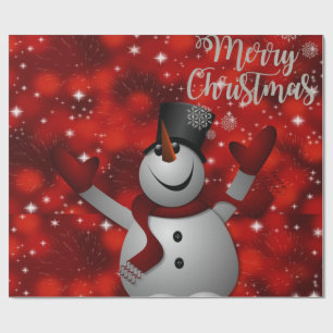 kerstcadeautje, Snowman Cadeaupapier