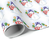 kerstcadeautje / Snowmen Cadeaupapier (Rol Hoek)
