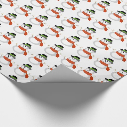 kerstcadeautje / Snowmen Cadeaupapier (Hoek)