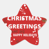 kerstcadeautje ster sticker (Voorkant)