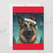 kerstcadeautje T-Shi: Shepard/Alsatian dog Feestdagenkaart (Voorkant)