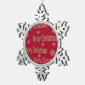 kerstcadeautje tin sneeuwvlok ornament (Rechts)