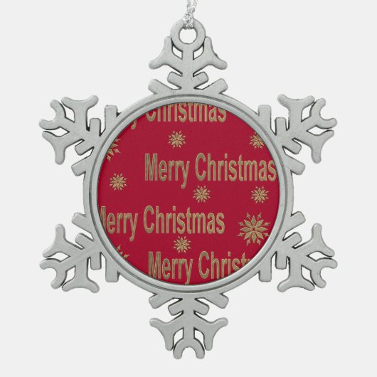 kerstcadeautje tin sneeuwvlok ornament (Voorkant)