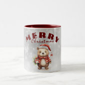 kerstcadeautje tweekleurige koffiemok (Center)