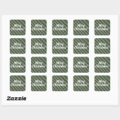  kerstcadeautje vierkante sticker (Vel)
