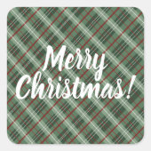  kerstcadeautje vierkante sticker (Voorkant)