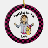 kerstcadeautje voor de bezoeker keramisch ornament (Voorkant)