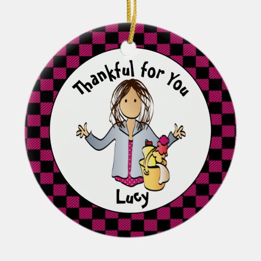 kerstcadeautje voor de bezoeker keramisch ornament (Voorkant)