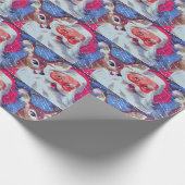 kerstcadeautje voor de Kerstman en zijn rendierker Cadeaupapier (Hoek)