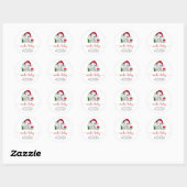 kerstcadeautje voor kerstbaby's met kerstcadeautje ronde sticker (Vel)