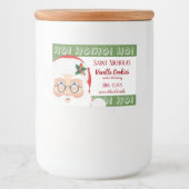 kerstcadeautje voor kerstfeestdagen voedselcontainer etiket (Voorkant)