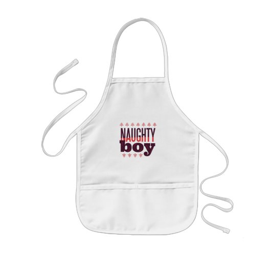 kerstcadeautje voor Naughty Boy Ugly Sweater Gift  Kinder Schort (Voorkant)