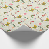 kerstcadeautje voor sokken cadeaupapier (Hoek)