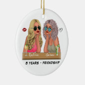 kerstcadeautje voor vrienden - persoonlijk keramisch ornament (Rechts)