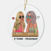 kerstcadeautje voor vrienden - persoonlijk keramisch ornament (Links)