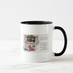kerstcadeautjeJongen die in het stoppingelen grave Mok