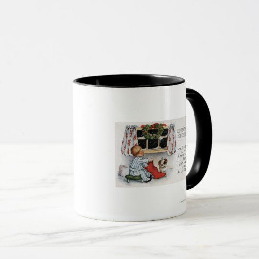 kerstcadeautjeJongen die in het stopzetten graven Mok (Voorkant rechts)