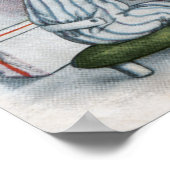 kerstcadeautjeJongen die in het stopzetten graven Poster (Hoek)