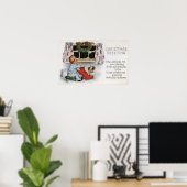 kerstcadeautjeJongen die in het stopzetten graven Poster (Thuiskantoor)